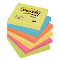Post-it Haftnotizen farbig, 6 Stk./Packung