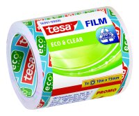 Tesafilm Eco & Clear, 3 Rollen