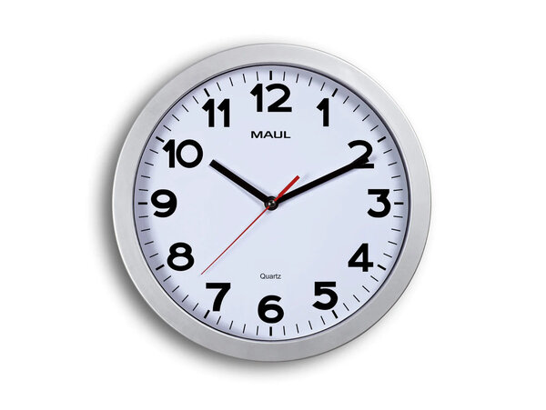 Wanduhr klassisch, Ø 30 cm, silber