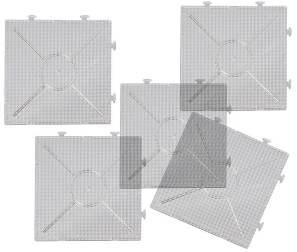 Steckplatten für Bügelperlen, 15 x 15 cm, 10 Stück
