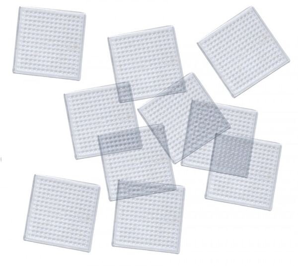 Steckplatten Mini für Bügelperlen, 7,5 x 7,5 cm, 10 Stück