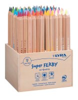 LYRA Super FERBY Natur - 96 Buntstifte im Holzaufsteller