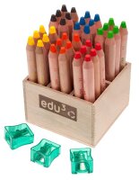 edu3 edufirst - 36 Buntstifte im Holzaufsteller inkl. 3...