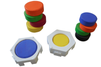 ELVIRAS Tempera-Palette hexagonal fÃ¼r 44 mm BlÃ¶cke, 12 StÃ¼ck