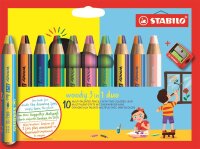 STABILO Woody 3 in 1 duo, 10er Etui mit Spitzer