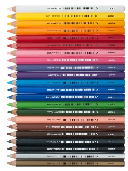 edu³ Jumbo Hex, 12 Buntstifte nach Farbwahl