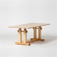 Tisch zwergriese rechteckig 140 x 70 cm-HPL rot