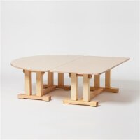 Tisch zwergriese rechteckig 140 x 70 cm-HPL rot
