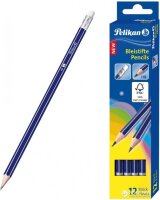 Bleistift HB mit Radierer 12 Stück
