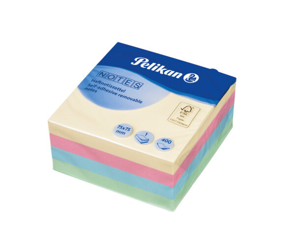 Selbstklebende Haftnotizen 76x76mm 400 Blatt pastell