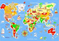 Spielteppich Welt 140 x 200 cm