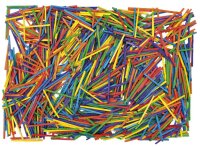 Bastelhölzchen bunt, extraklein
