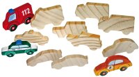 Holzfiguren Fahrzeuge 12er Set