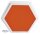 Riesenstempelkissen 6-eckig 14 x 14 cm Orange