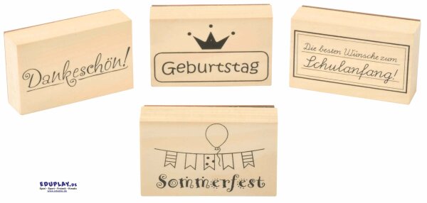 Kartenstempelset Geburtstag Dankeschön Schulanfang Sommerfest