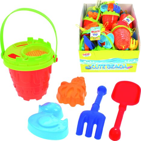 Sandspielzeugset 6-teilig (farblich sortiert)