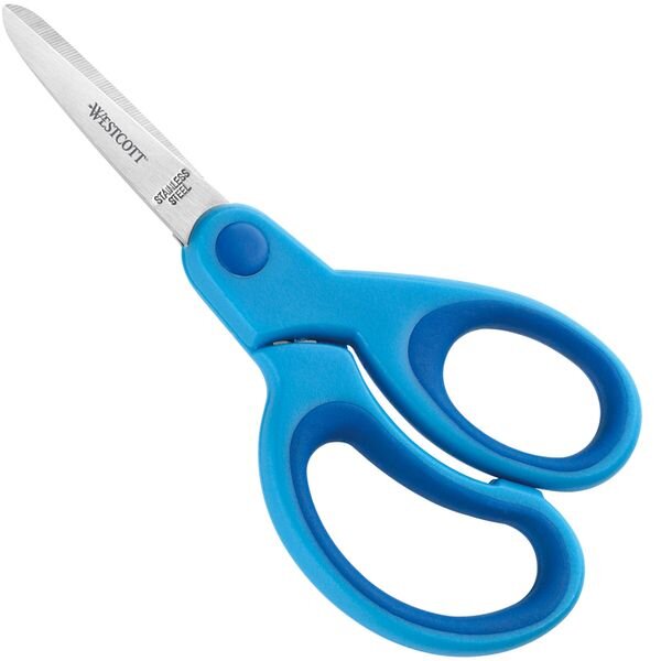 Kinderschere Westcott Softgrip spitz, blau