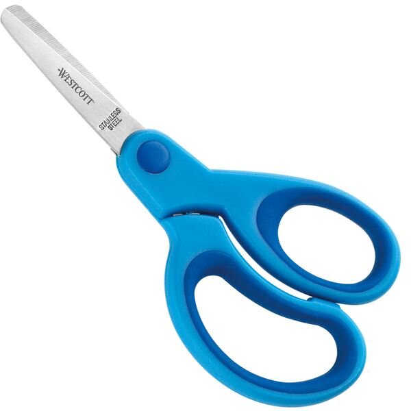 Kinderschere Westcott Softgrip rund, blau