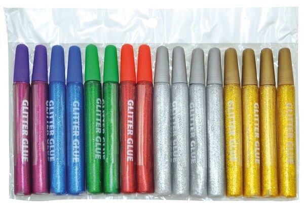 Klebestifte mit Glitzereffekt, 20 Farben