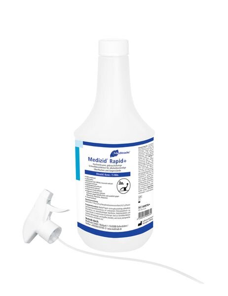 Medizid Rapid+ Schnelldesinfektion Sprühflasche, 1 L