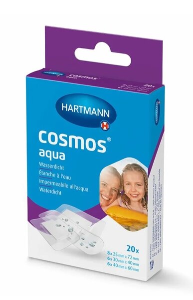 Wundpflaster Cosmos aqua, 20 Stk. in 3 Größen