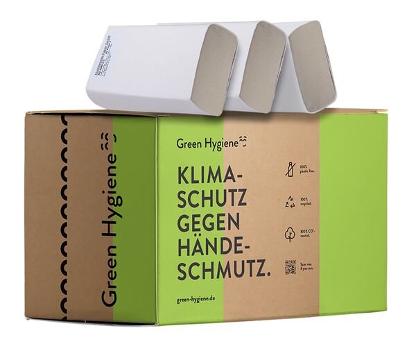 GREEN HYGIENE Vorratspack Handtuchpapier 2-lagig weiß, 2 x 4.000 Blatt