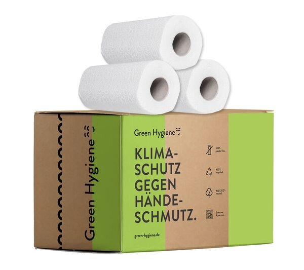 GREEN HYGIENE CO2-neutrale Küchenrolle 3-lagig, 12 Rollen